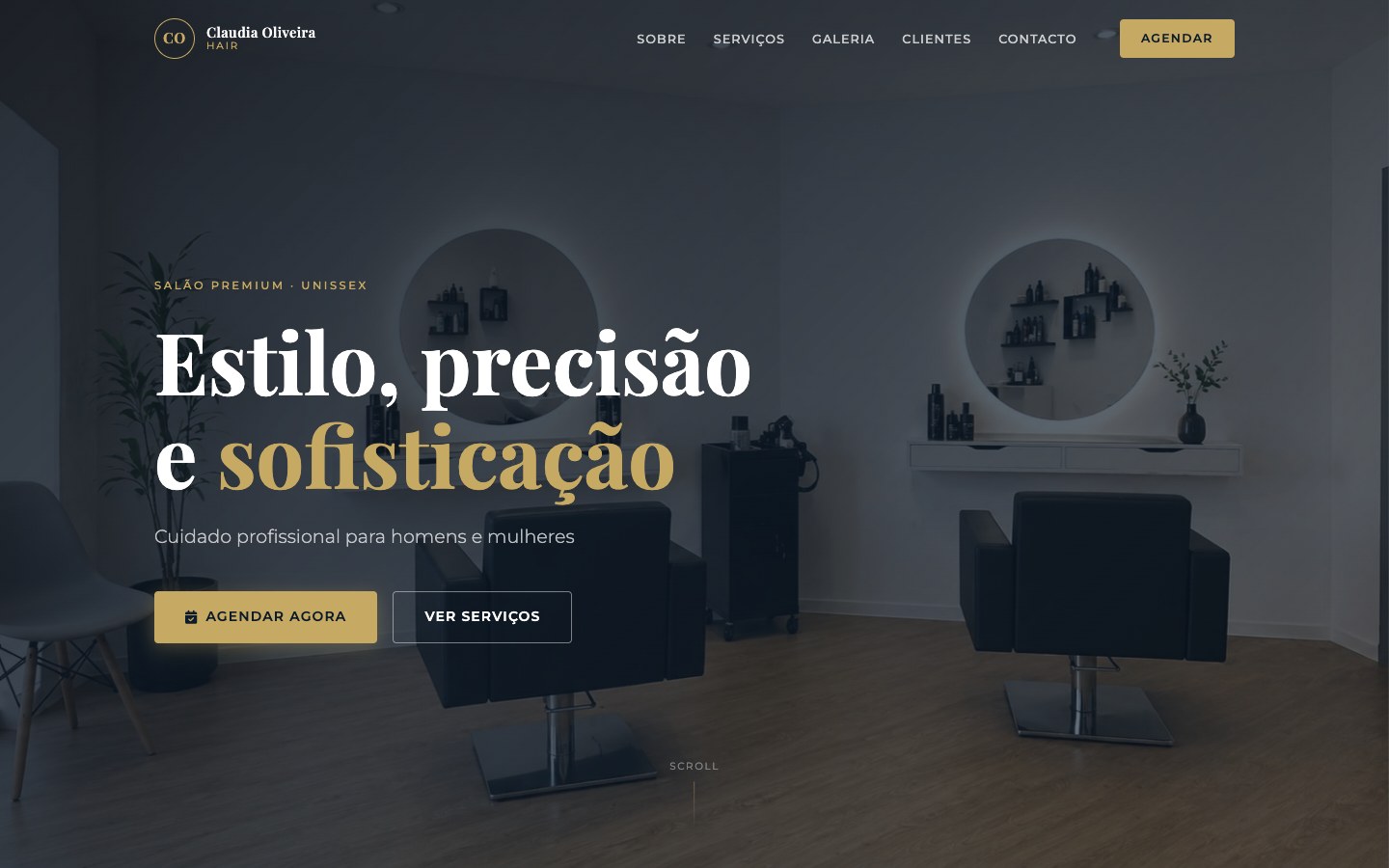 Website Claudia Oliveira Hair